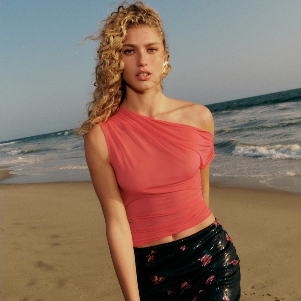 Reformation Belle Knit Top Pink - Size S